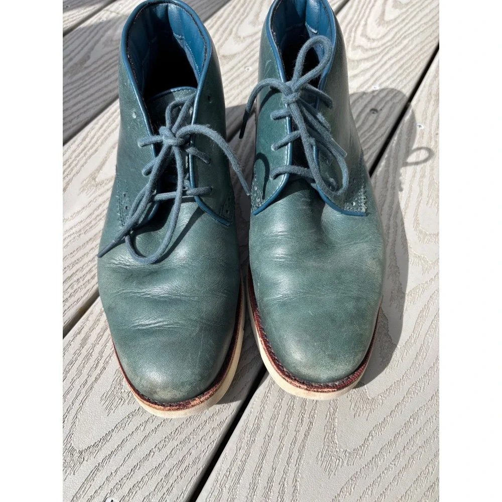 Timberland‎ Men's Chukka Boots Blue Leather Casual Ankle A155J Size 7